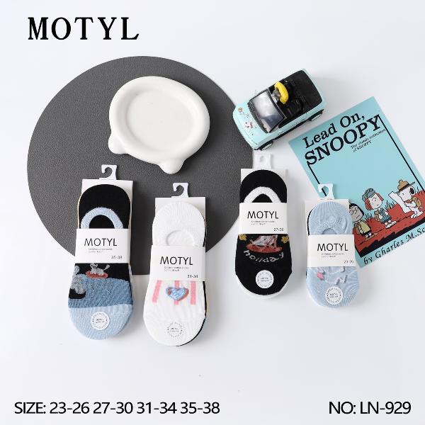 Stopki damskie Roz 23-38, Mix kolor Paczka 40 szt